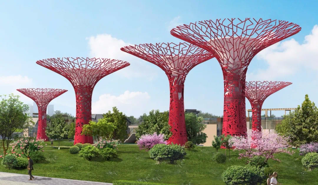 不锈钢城市雕塑 公园镂空艺术树雕塑 雕塑艺术定制