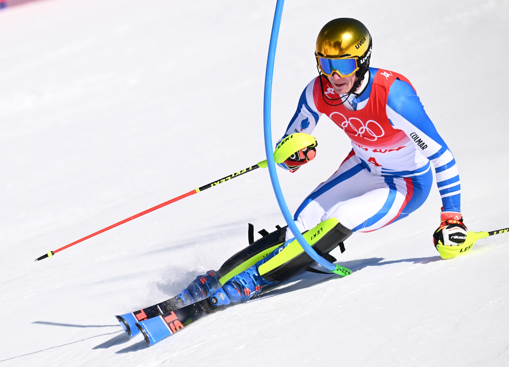 (北京冬奥会)高山滑雪——男子回转项目:法国选手夺冠(2)