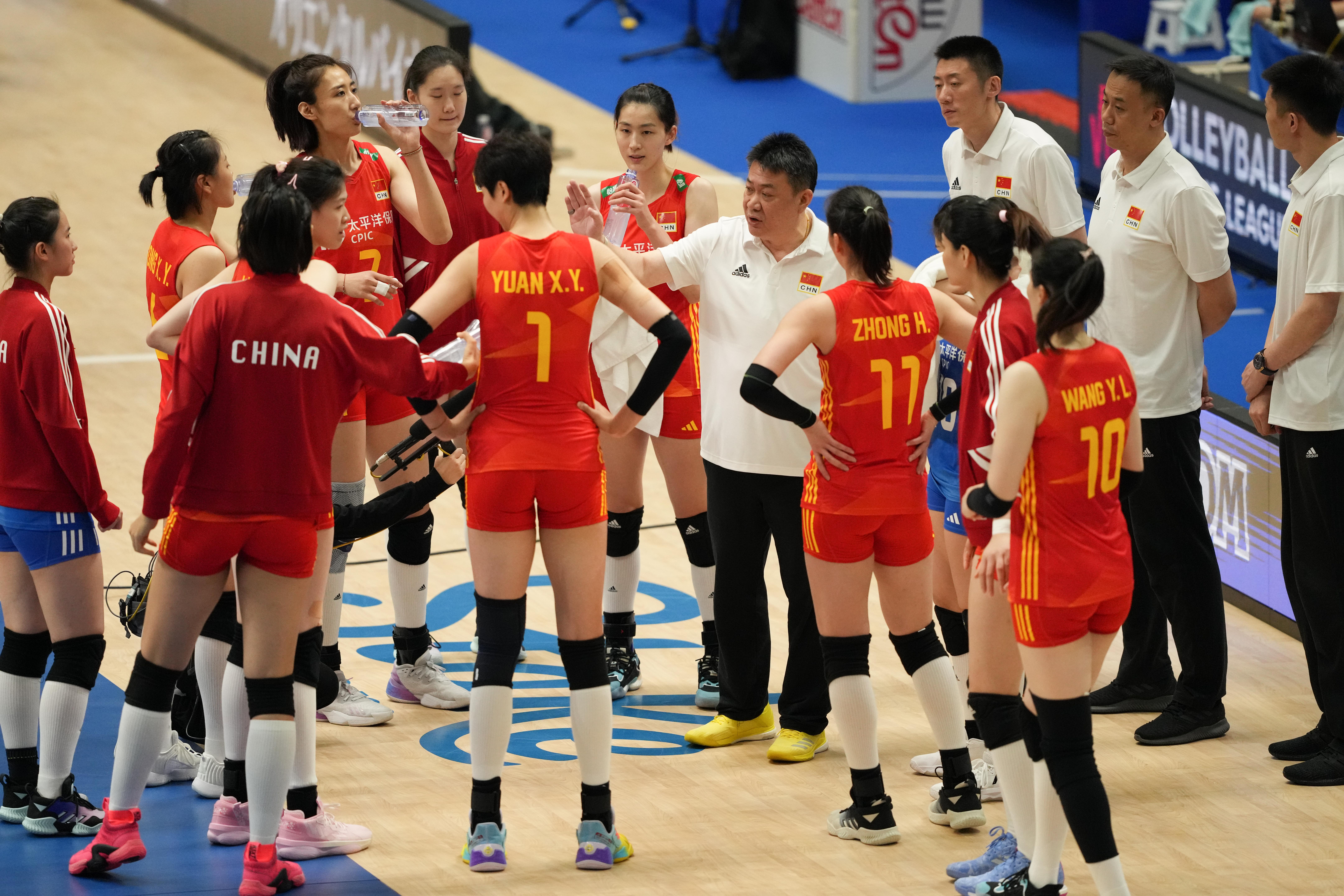 排球——世界女排联赛:中国队胜荷兰队
