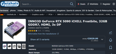 入门级型号完全消失：德国最便宜RTX 5090竟是一款水冷卡！