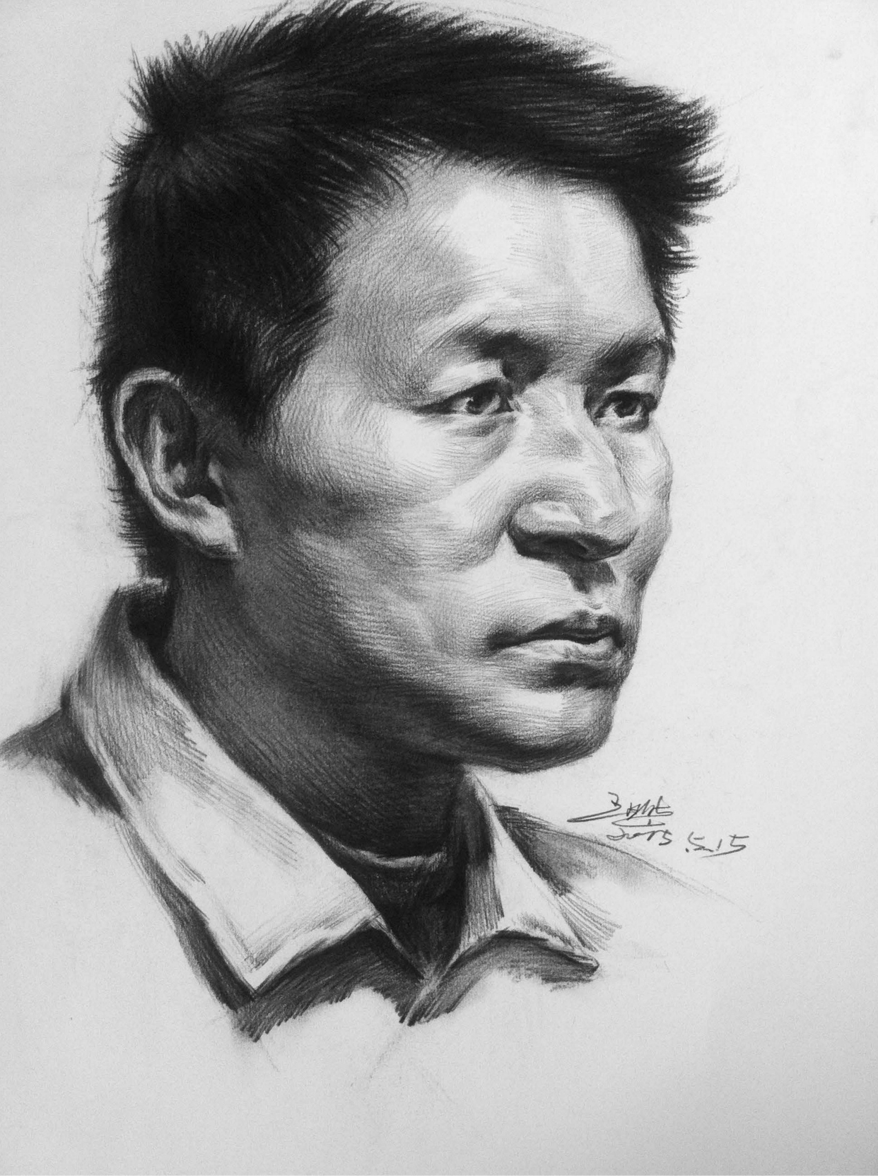 高清素描人物肖像临摹参考素材图片