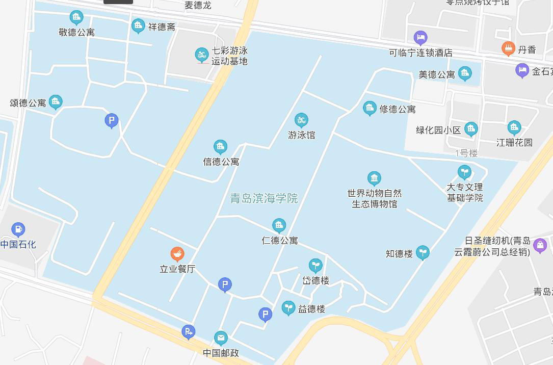 青岛滨海学院平面地图图片