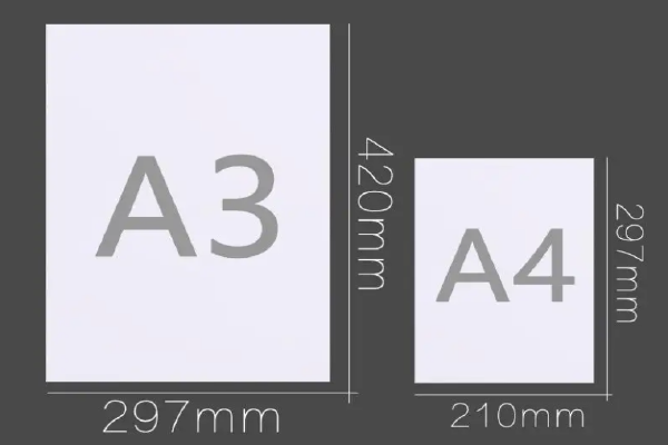 a3纸和a4纸对比的图片图片