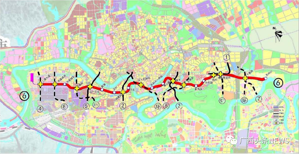 南宁地铁6号线线路图图片