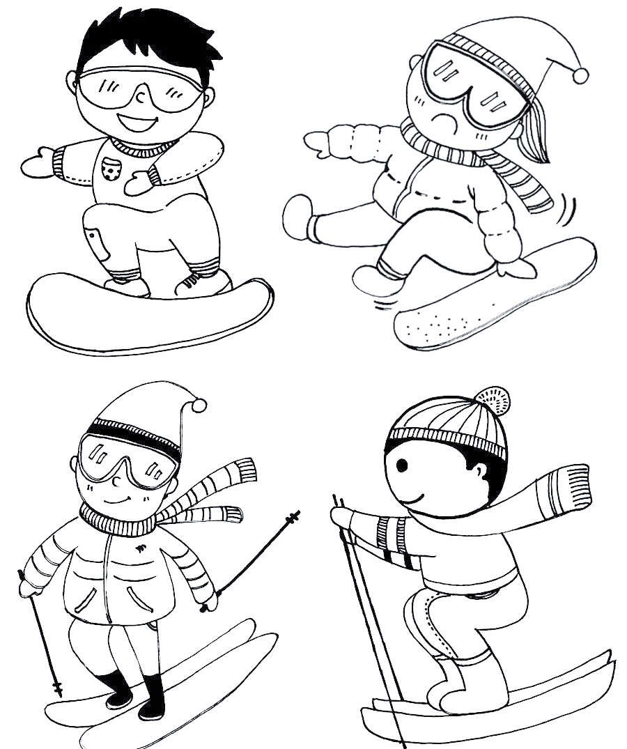 绘画指南|探索冬日滑雪的奇妙世界