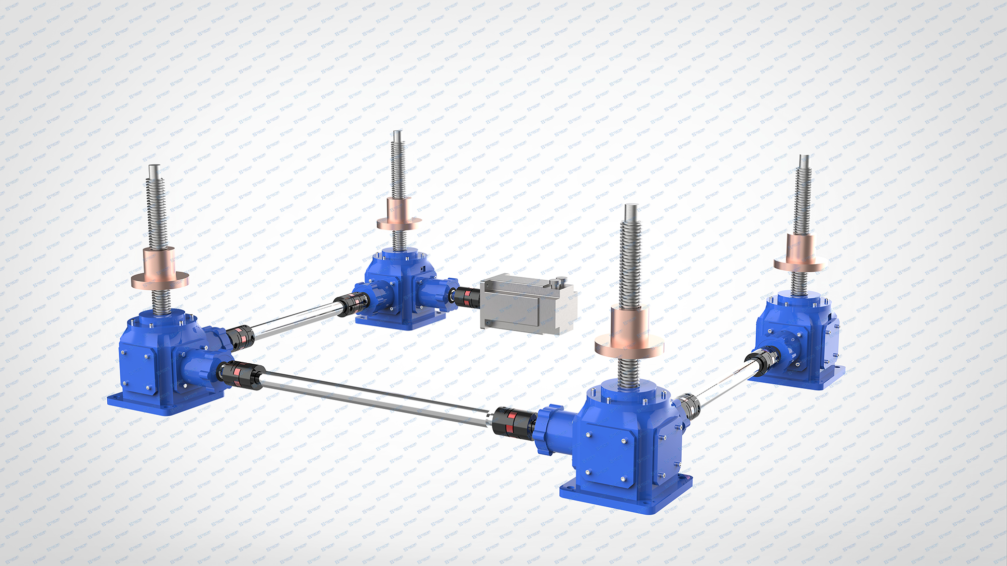 锥齿轮硬齿面立式升降机多台联动升降器