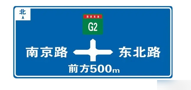 平面交叉道路标志图片