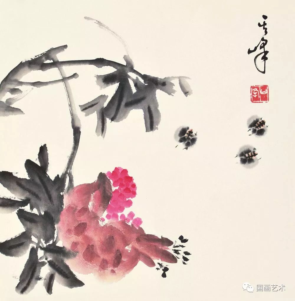 孙其峰教授讲解秋柿,石榴画法