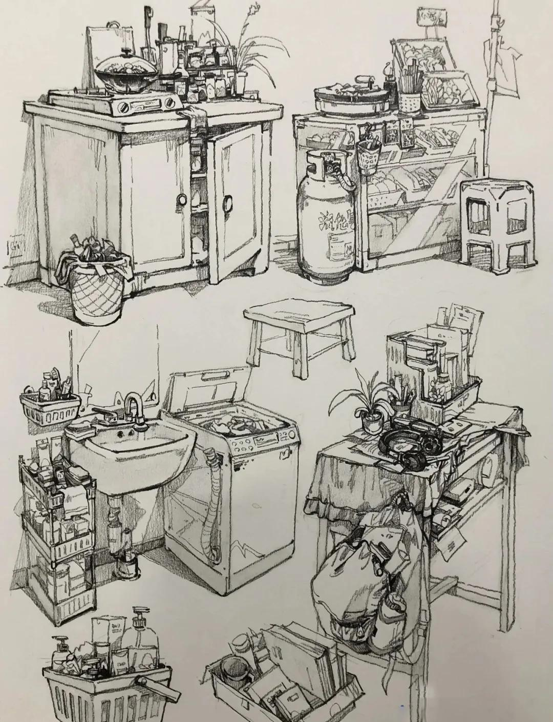 场景速写素材大揭秘:有了这些道具,你不再愁没灵感!