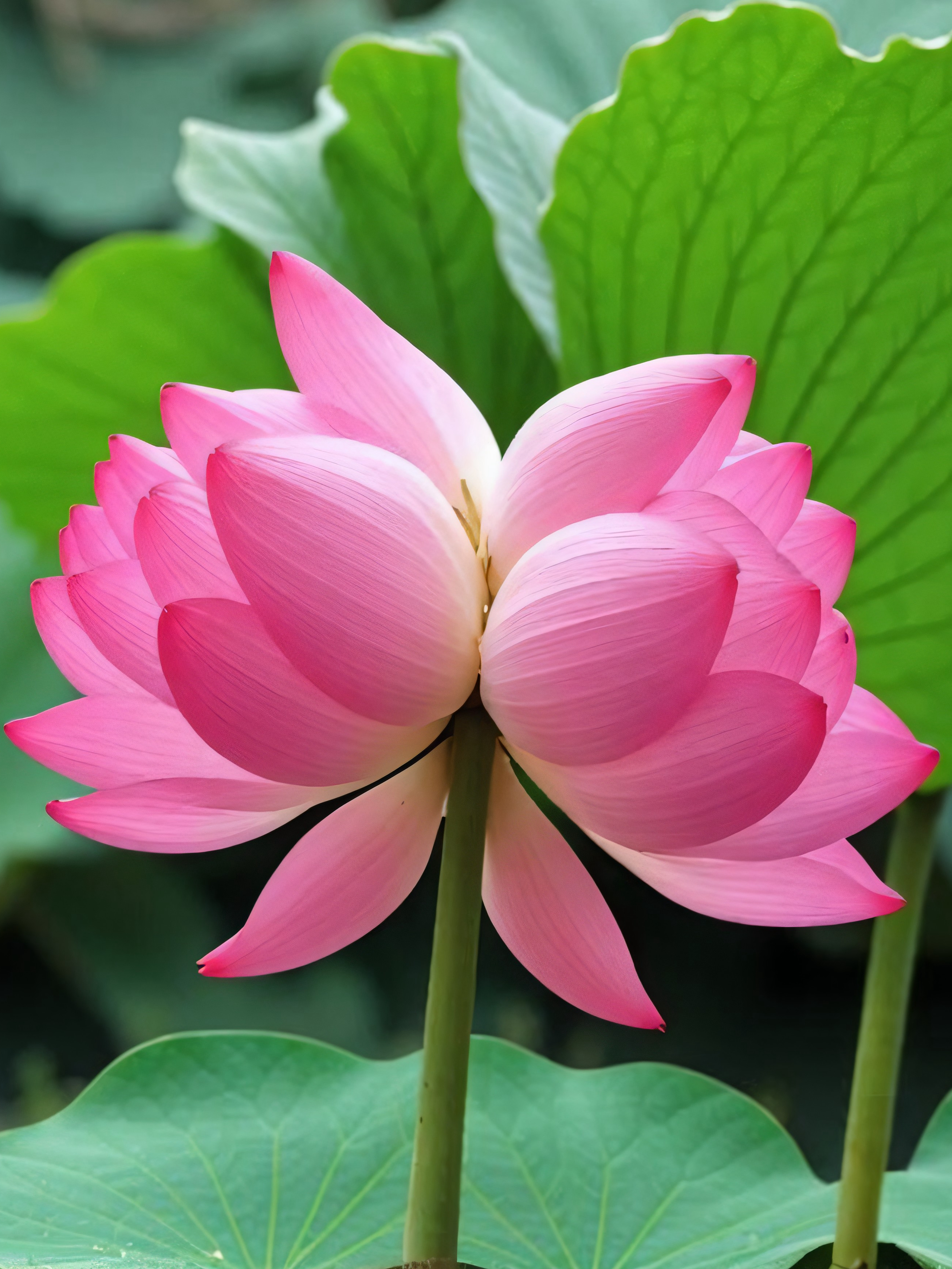 一万朵荷花里才会有一朵并蒂莲,成都这个公园里却有不少,来看看