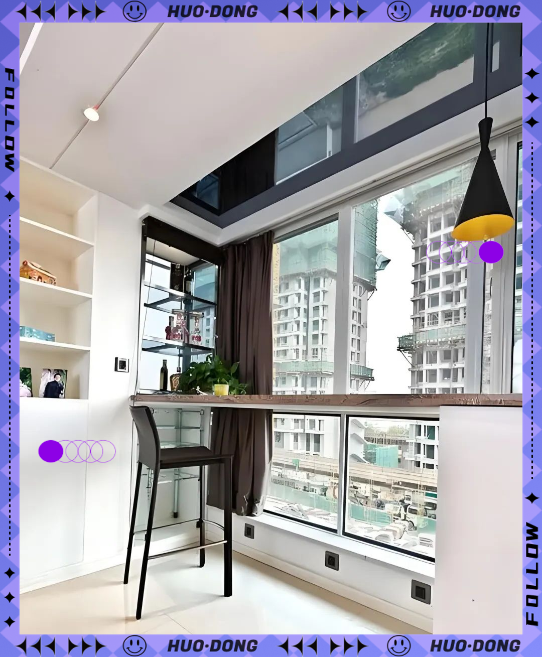 阳台装修的智慧选择:吧台设计让空间功能多样化