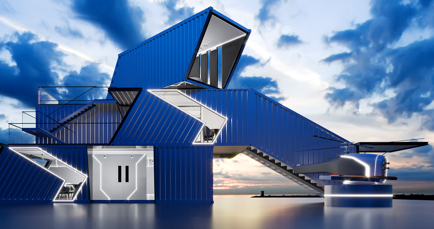 集装箱酒吧:金属质感的网红打造