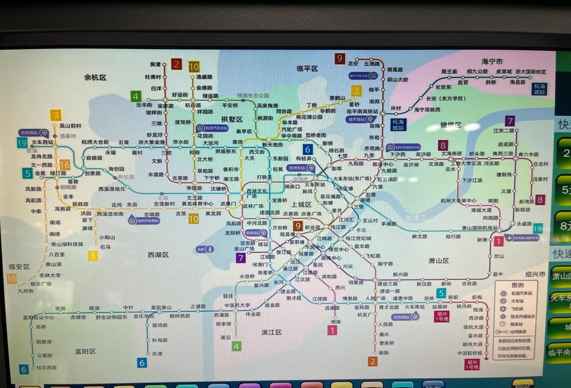 看了杭州的地铁线路规划,看得出来杭州哪里比较热闹一点吗?