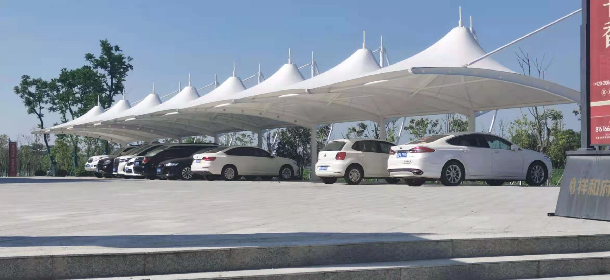 膜结构景观膜结构车棚