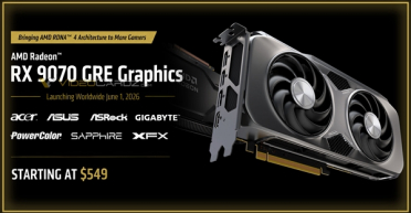 AMD中国特供显卡RX 9070 GRE走向全球：12GB大显存只要3700元起