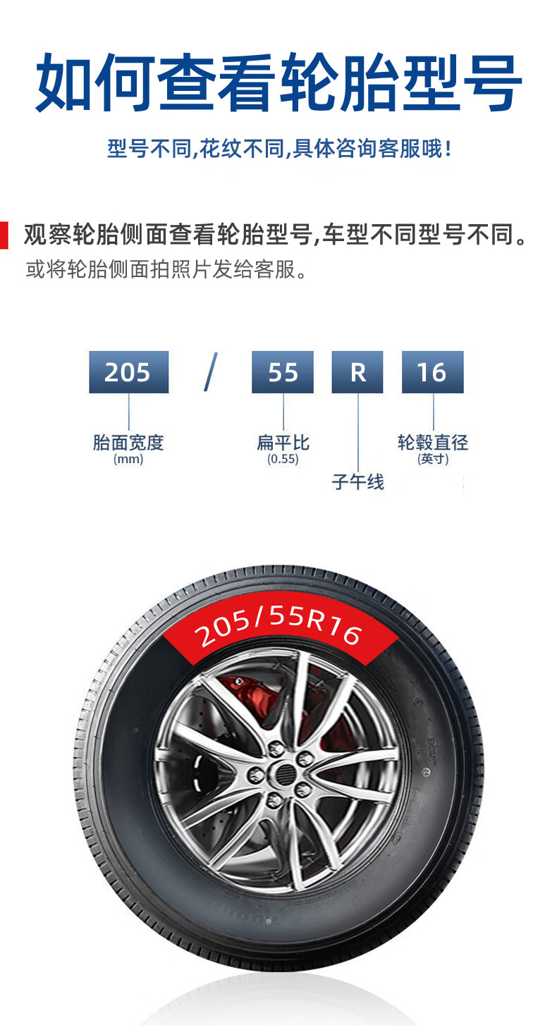 轮胎尺寸205/55r16图片