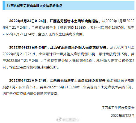 江西通报最新新冠疫情情况