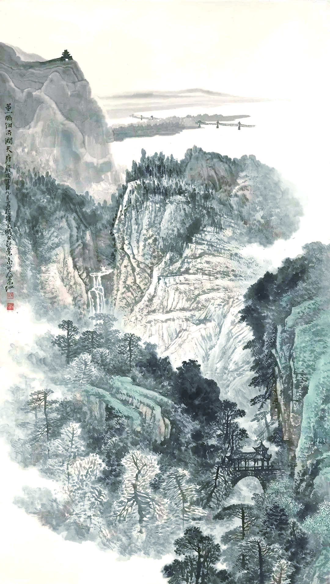 姚叶红的多幅山水作品,令人初看震撼,细看赞叹不已!