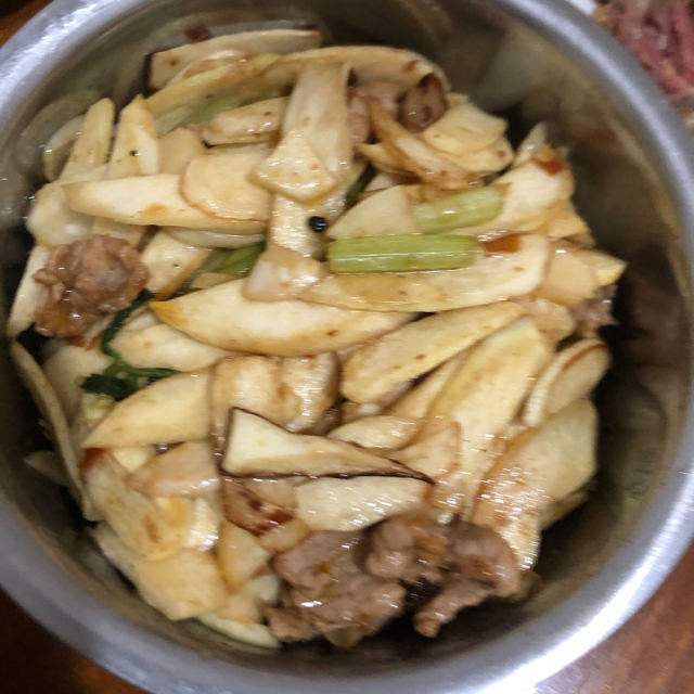 高笋肉片,家常小炒,快手美味