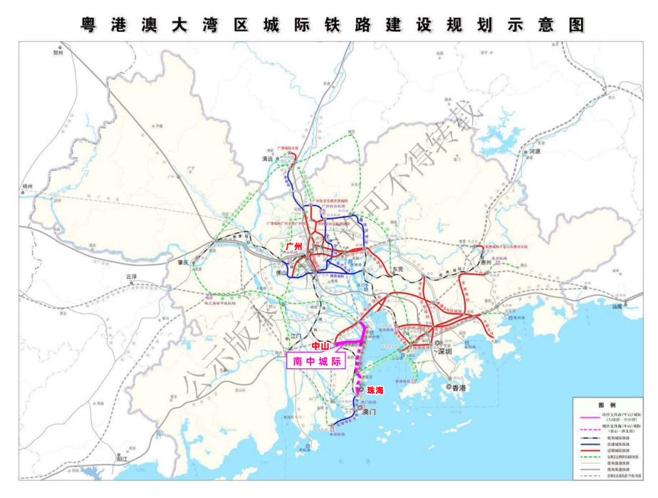 中山地铁规划线路图图片