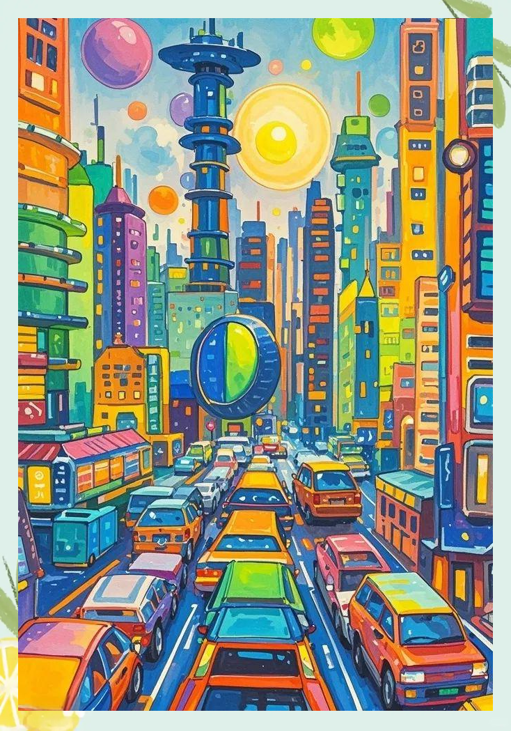 未来城市科幻绘画作品集:探索多样超科技都市建筑