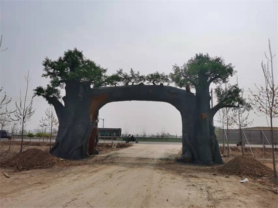 石家庄景区公园生态园假树大门制作工程仿真树设计施工队