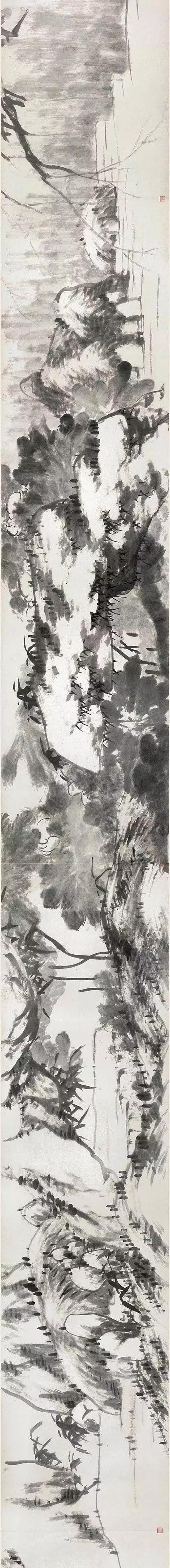 八大山人 最精美的高清大写意花鸟长卷欣赏