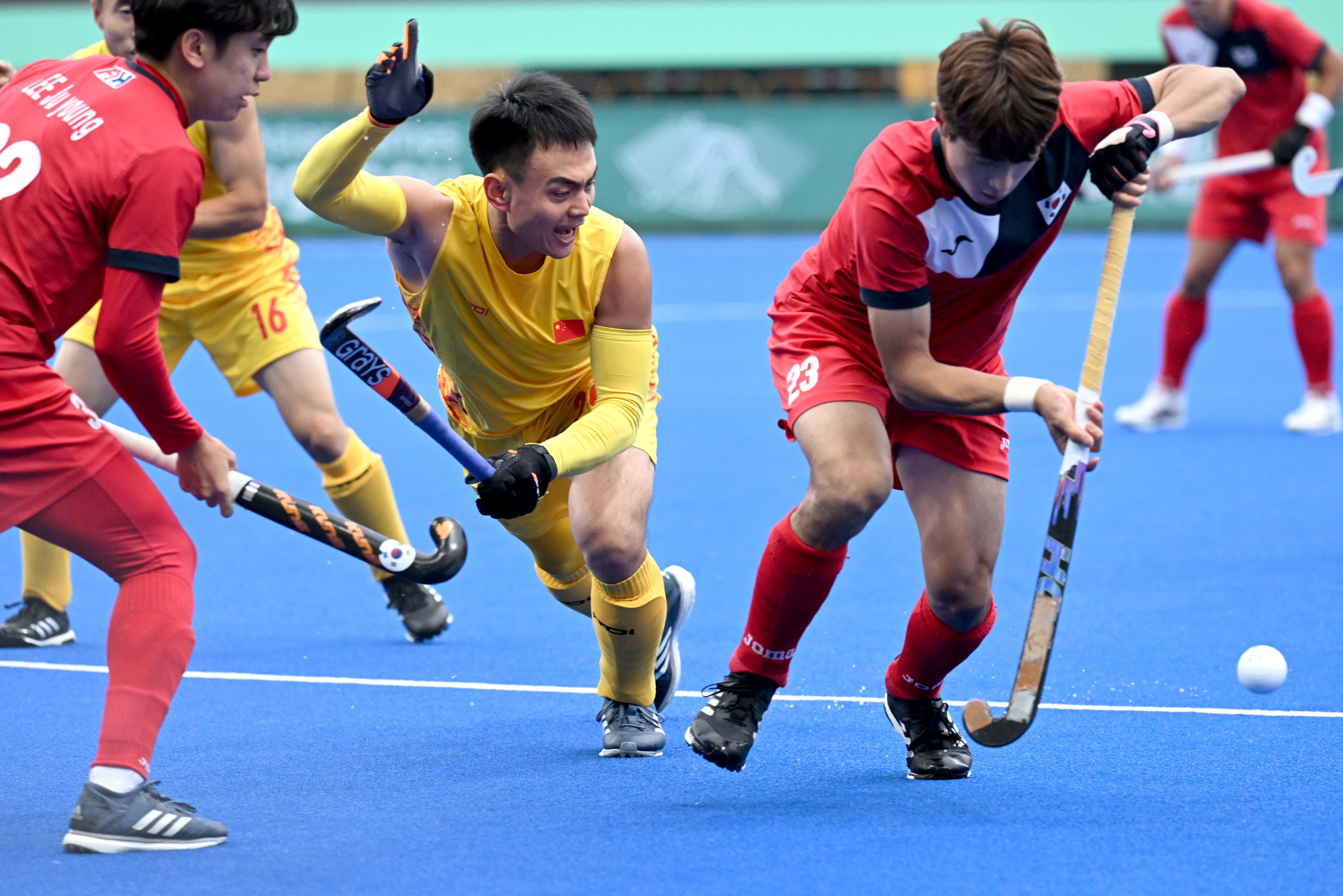 曲棍球——韩国队获男子组铜牌