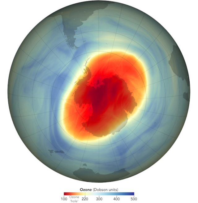 nasa称臭氧层空洞在2022年继续缩小