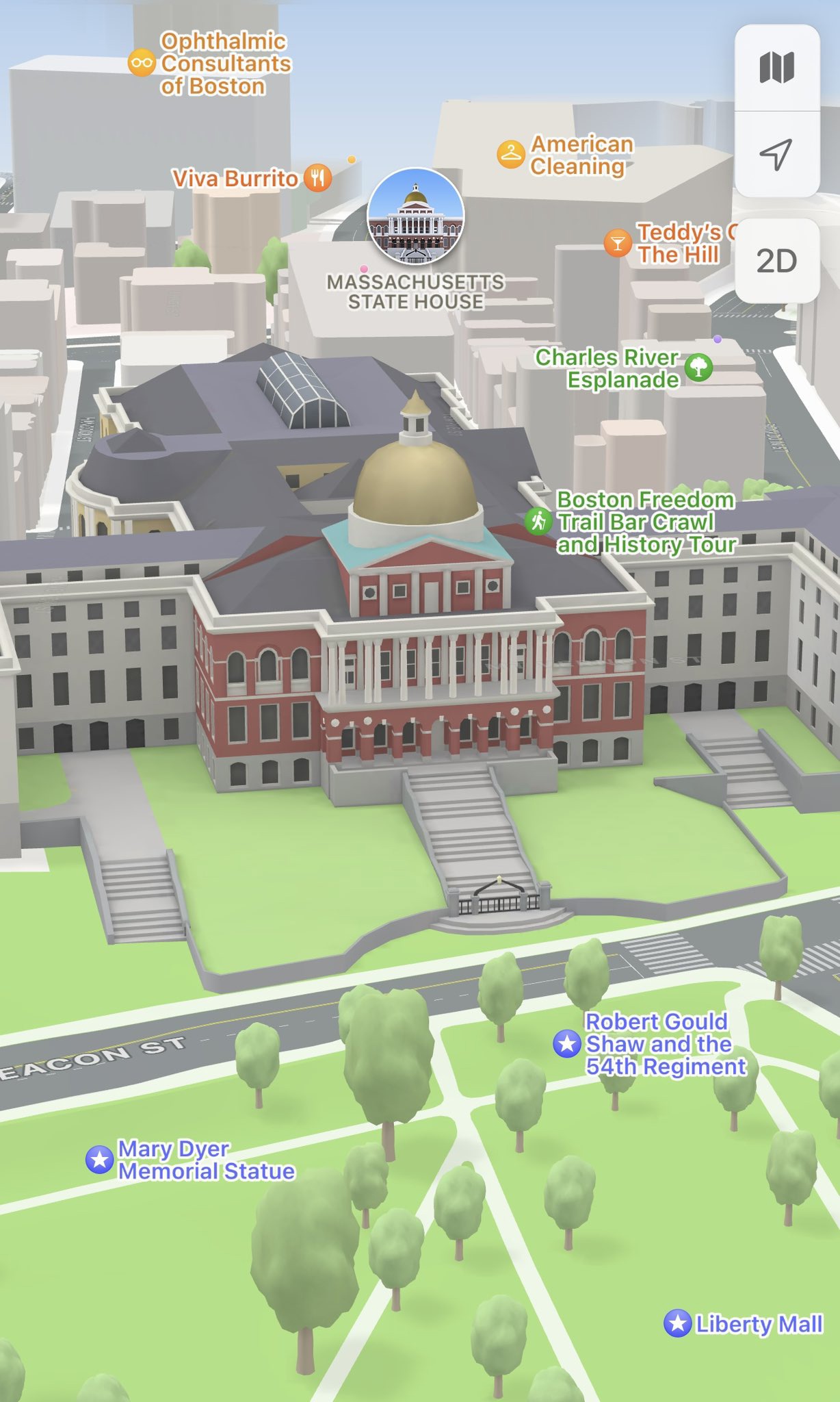 细节拉满,apple maps为波士顿上线详细3d地图模型