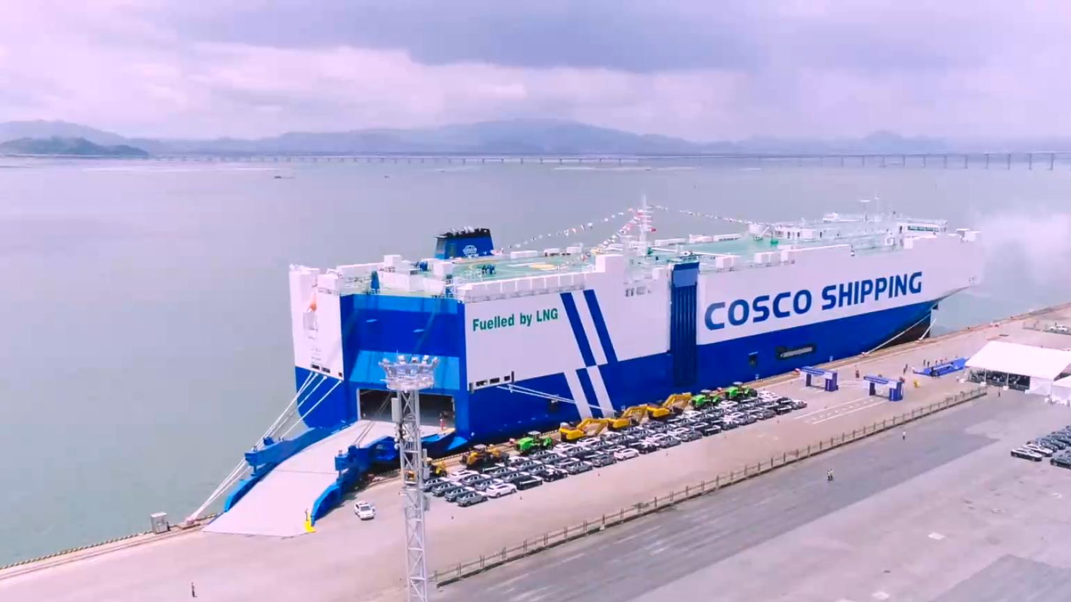 首批入列!中国汽车远洋运输船队"迎新"