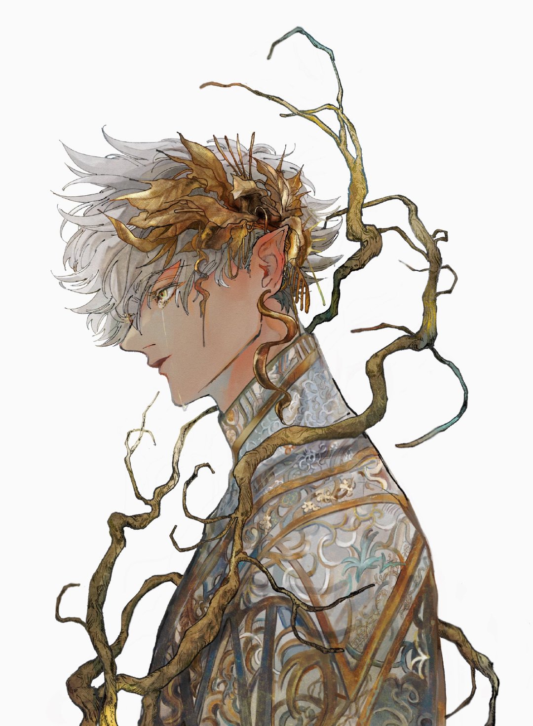 画师「kokuno」作品欣赏:高冷的异国贵公子,异域风美男人物插画