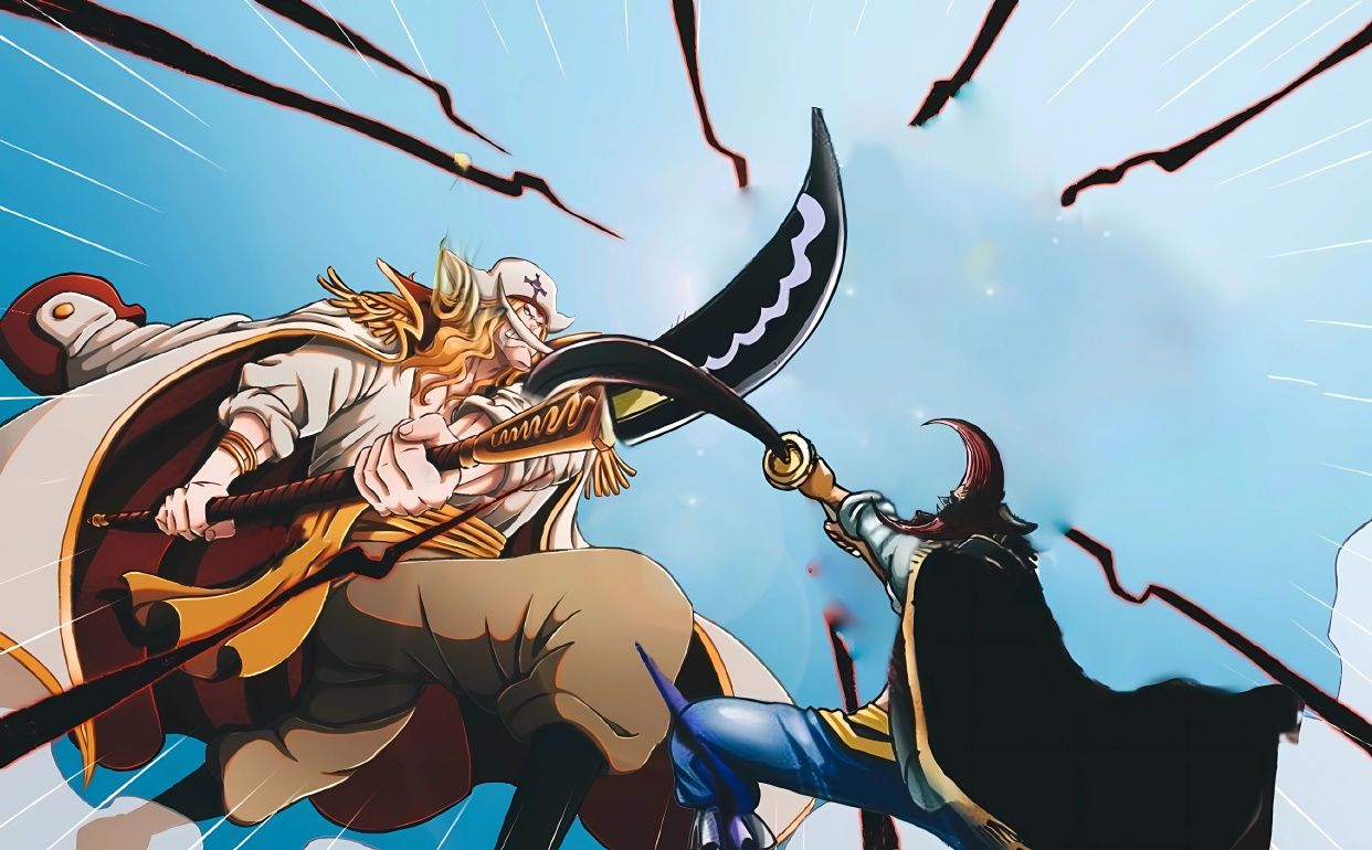 海贼王1086话:红发的父亲登场,曾参加神之谷大战,砍伤白胡子