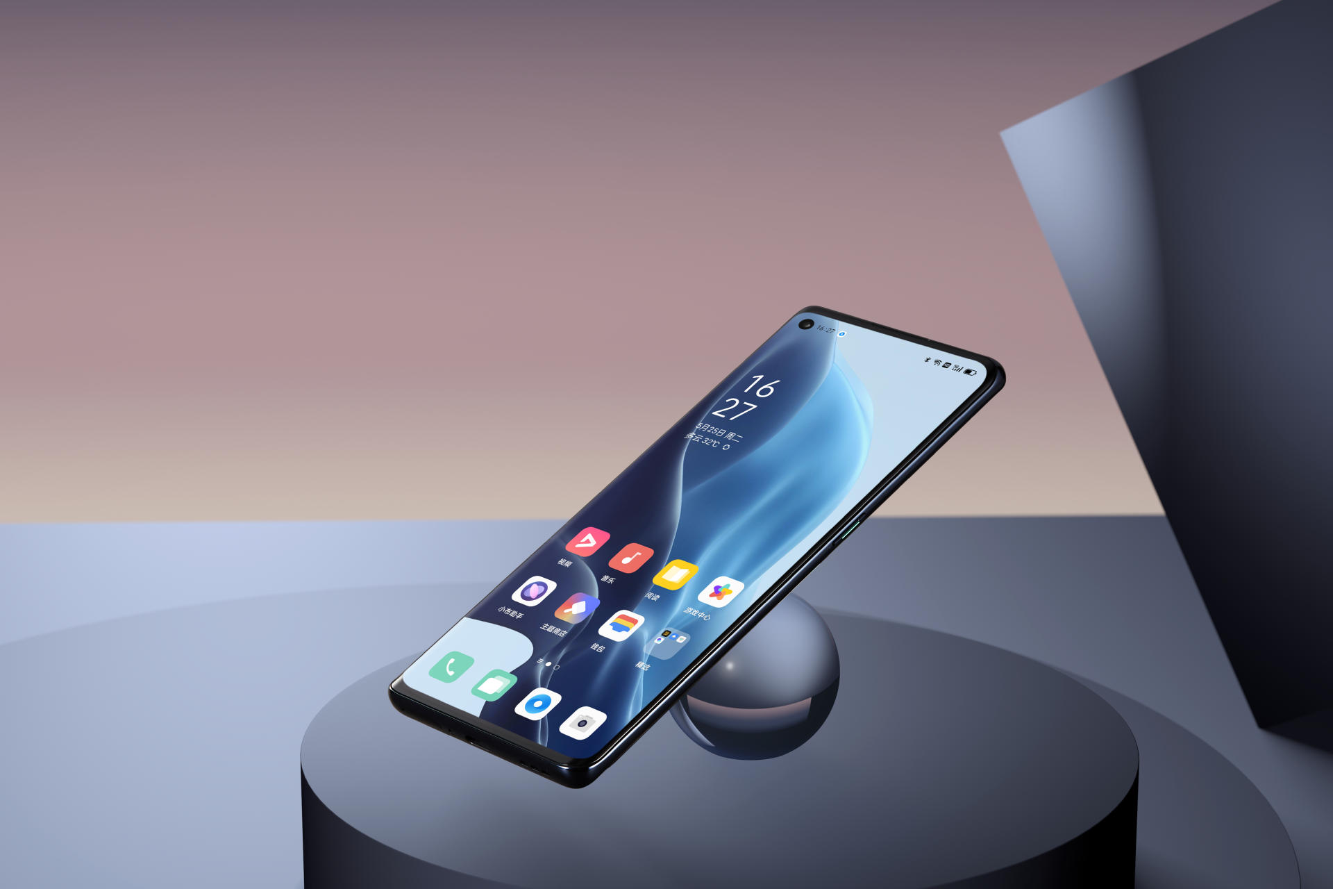 看一组oppo reno6 pro夜海配色的图赏,这外观你给几分?