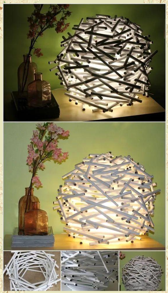 尝试用a4纸卷曲制作一个独特的鸟巢灯罩,为你的家居增添一份别样的