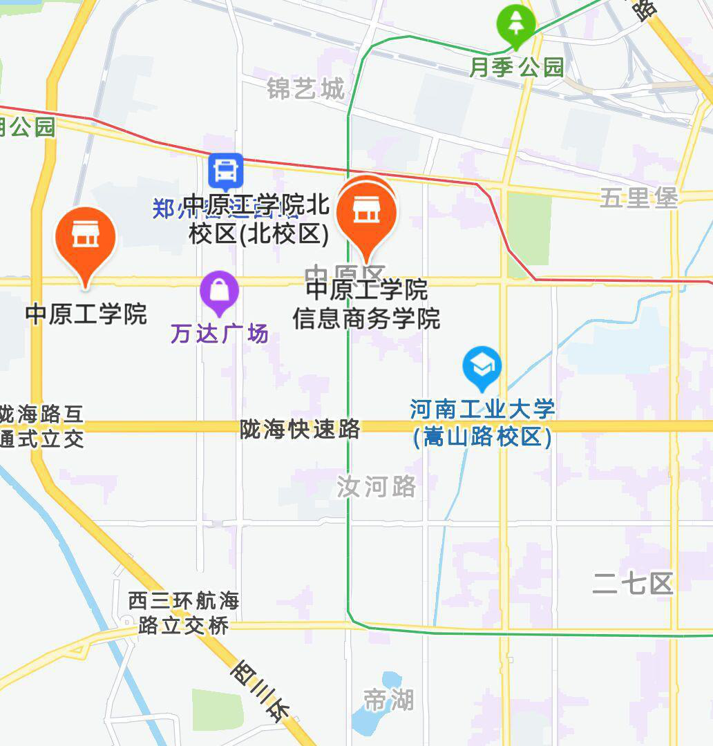 中原工学院南校区地图图片