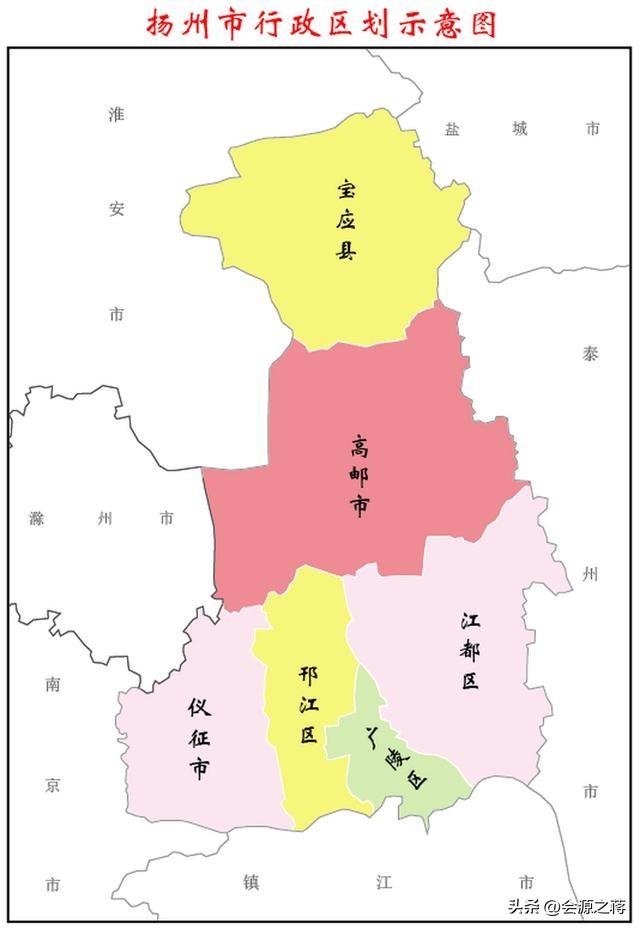 扬州市行政区划调整设想,助力打造区域中心城市,赶超徐州市