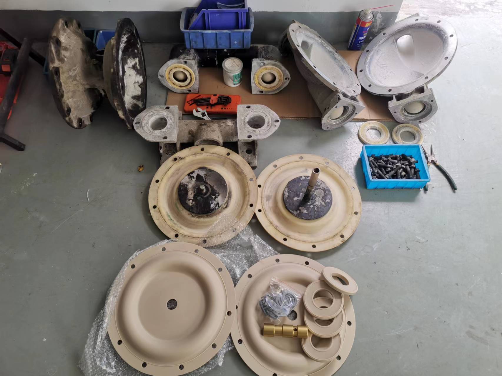 合肥英格索兰aro气动隔膜泵维修配件维修包o型圈拆解流程分享