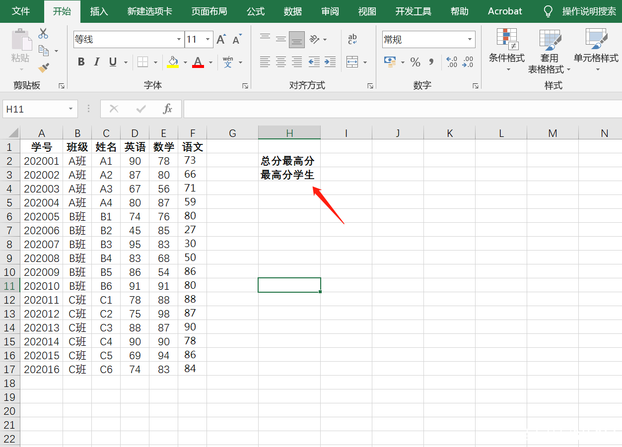 excel表格最大值标红