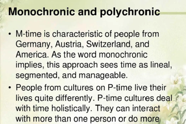 monochronic和polychronic的意思