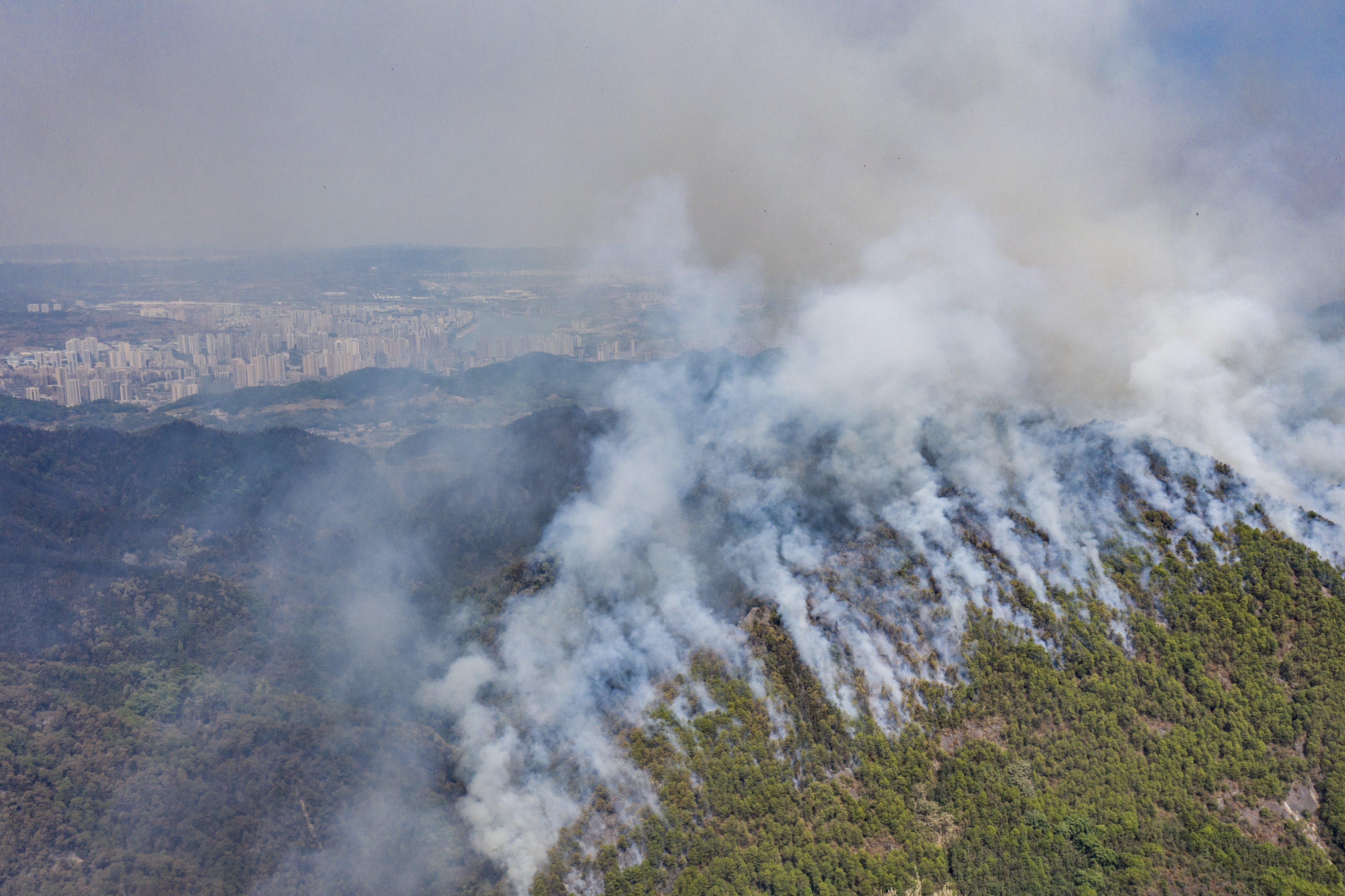 重庆多地突发山火,直击救援现场!