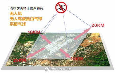 昆明長水機場淨空區擬禁飛無人機