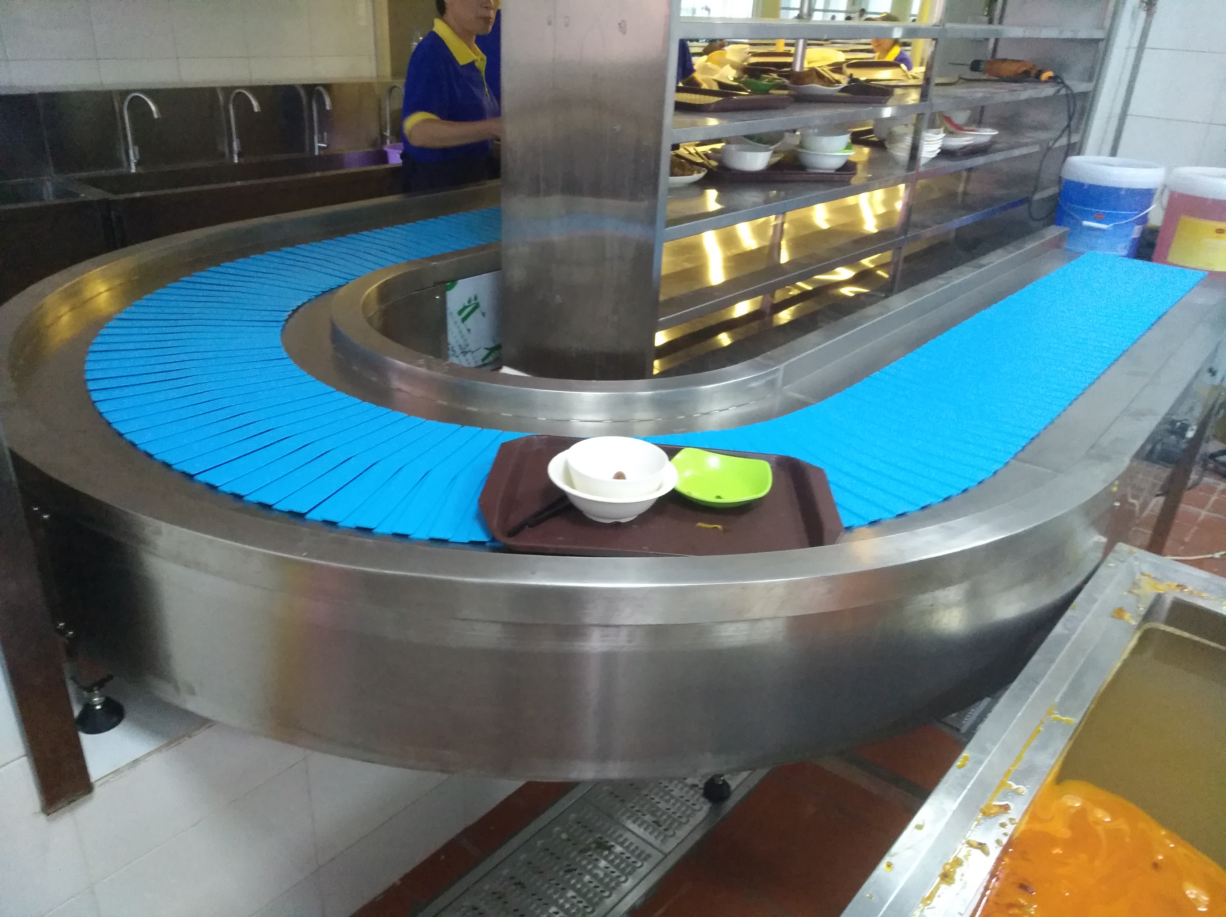 餐盘输送机 餐盘餐具回收输送机