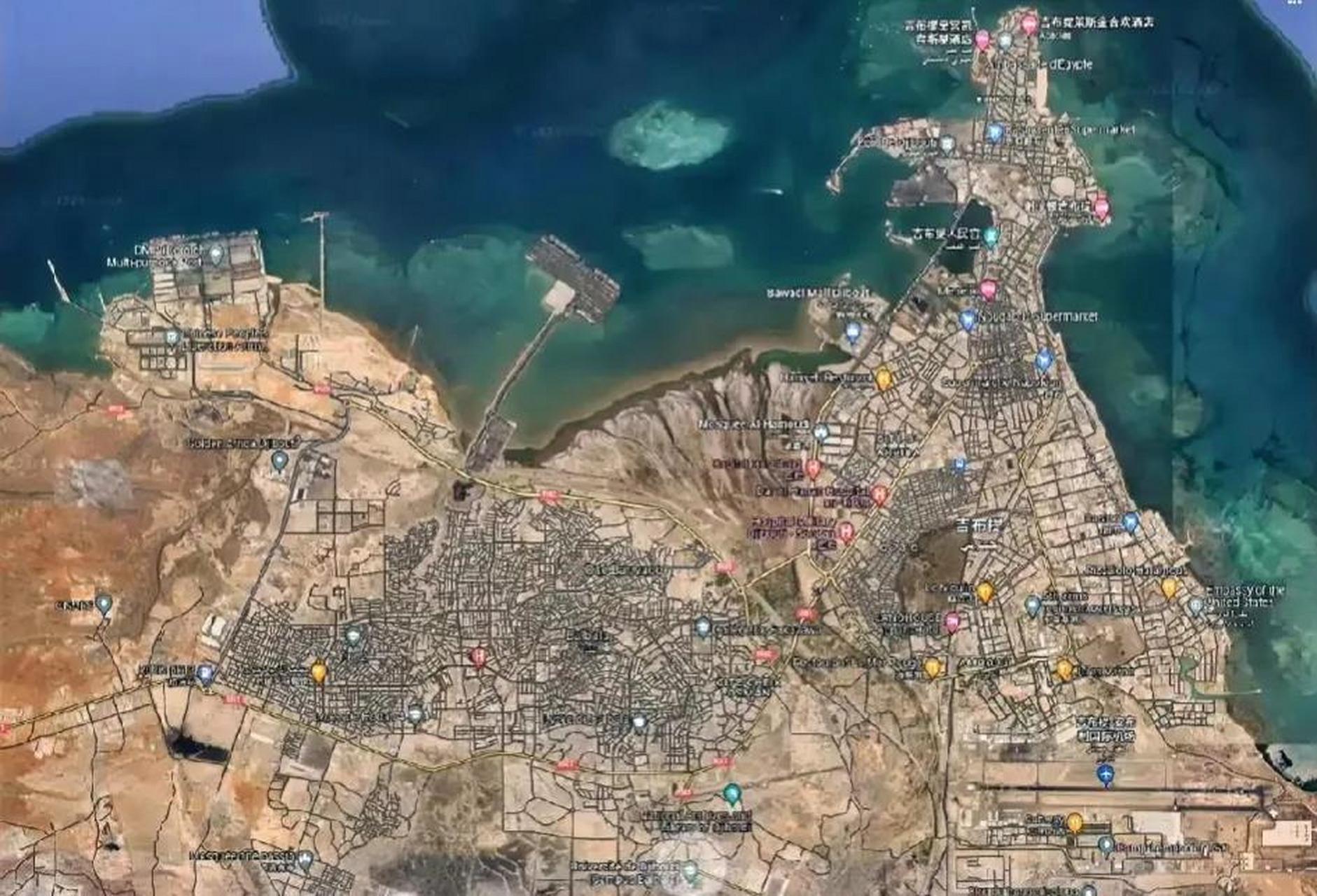 ��吉布提有美国的非洲永久军事基地,意大利的国家支持基地,法国