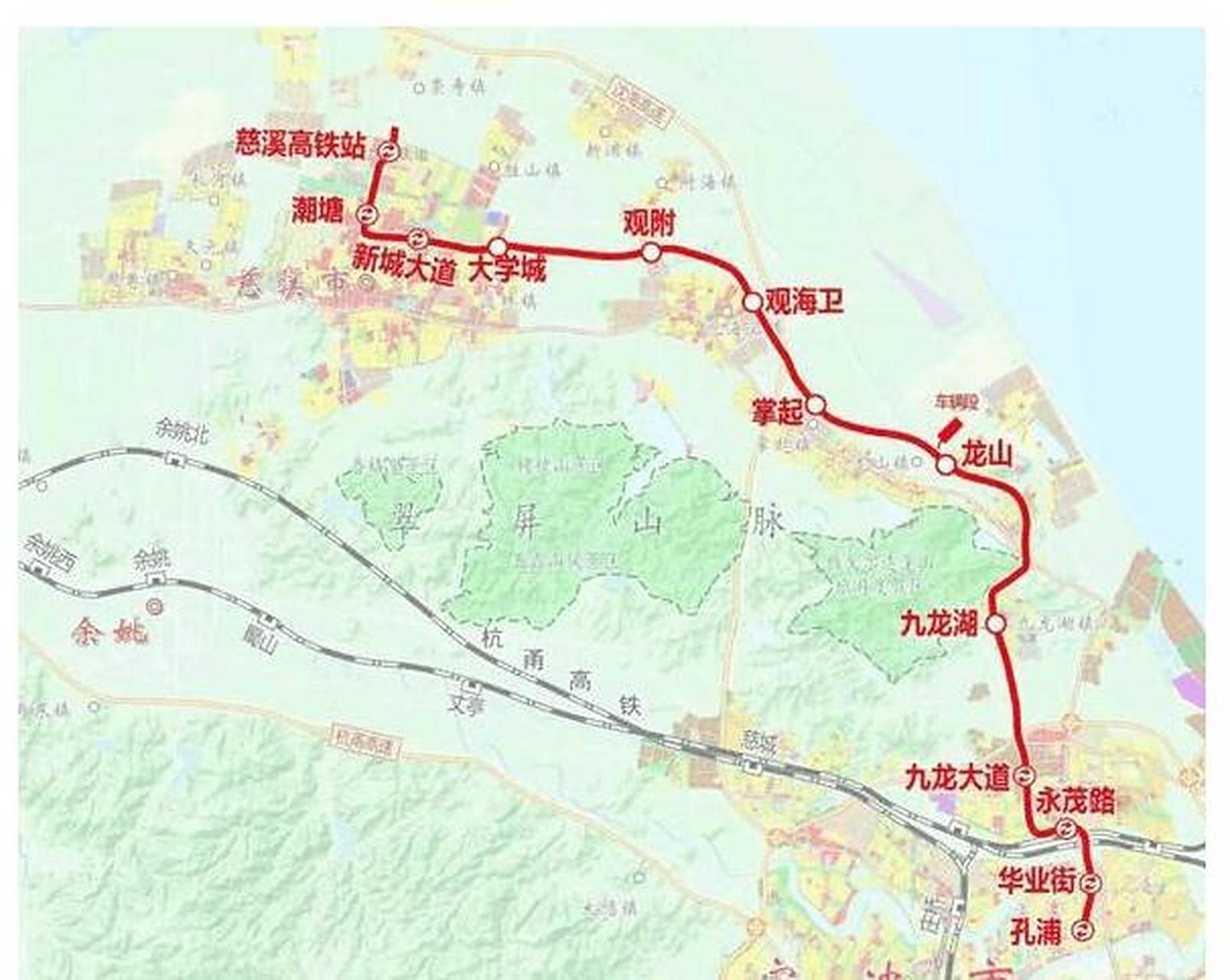 宁波到慈溪地铁的12个站点重磅出炉,来看看经过你家了么,欢迎在评论区