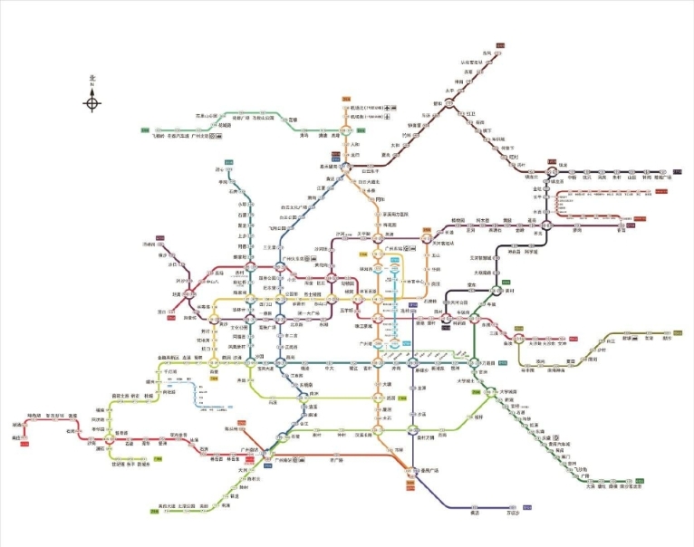 广州地铁机场线路图图片