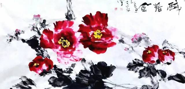 牧羊人:张志文画——风起牡丹,艳惊洛城