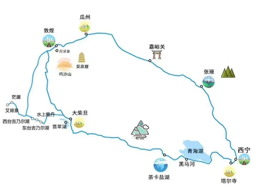 「青甘大环线旅游景点分布图最新」✅ 青甘大环线旅游景点分布图最新消息