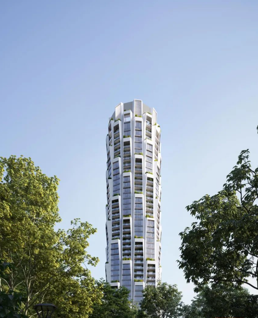 16个面的公寓塔楼,这个女设计师又在外立面玩新花样!