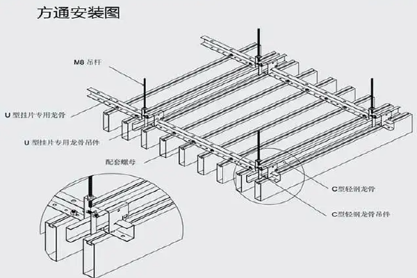 铝方通吊顶施工工艺